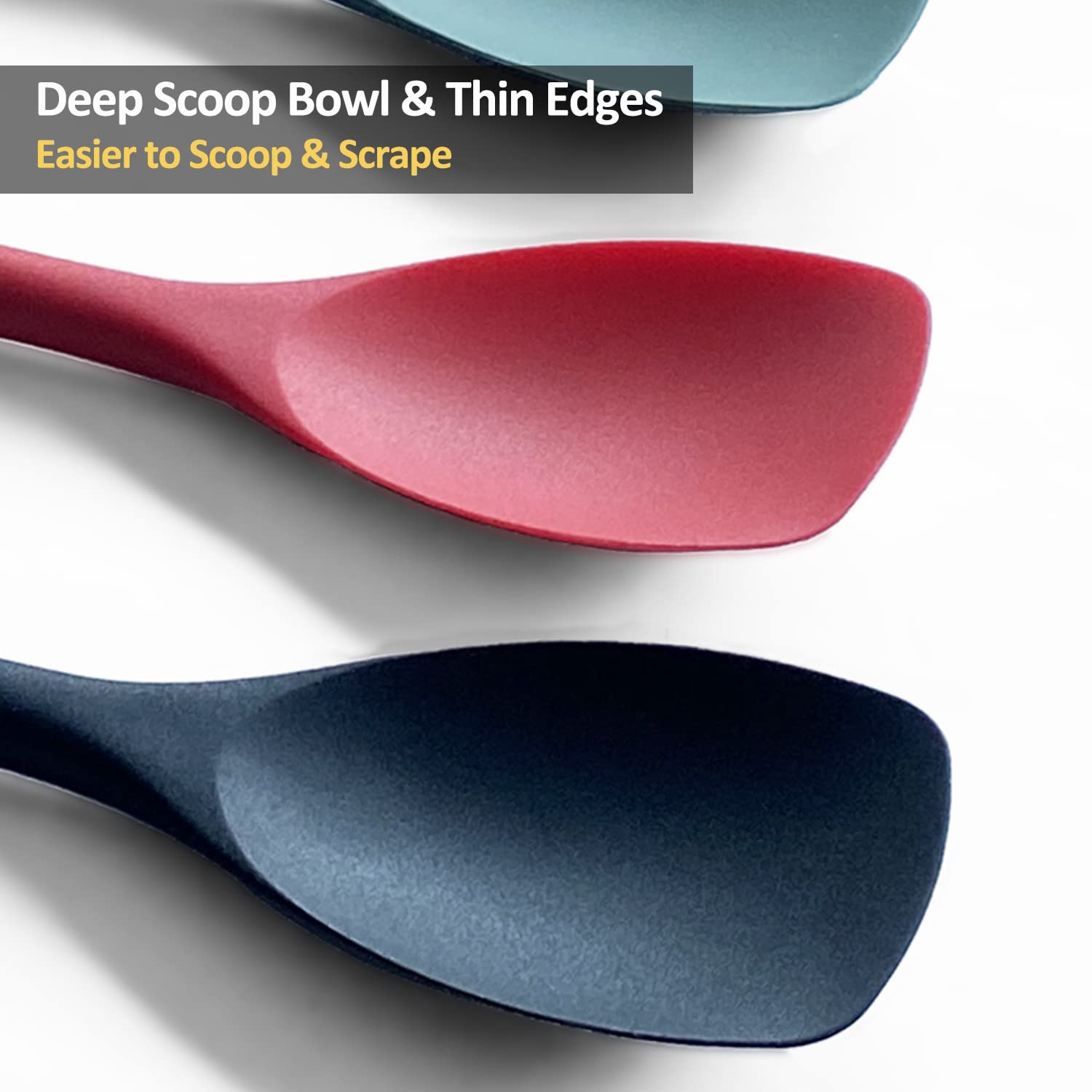 VOVOLY seamless-design spoonula edges for easy cleaning and sanitary use.