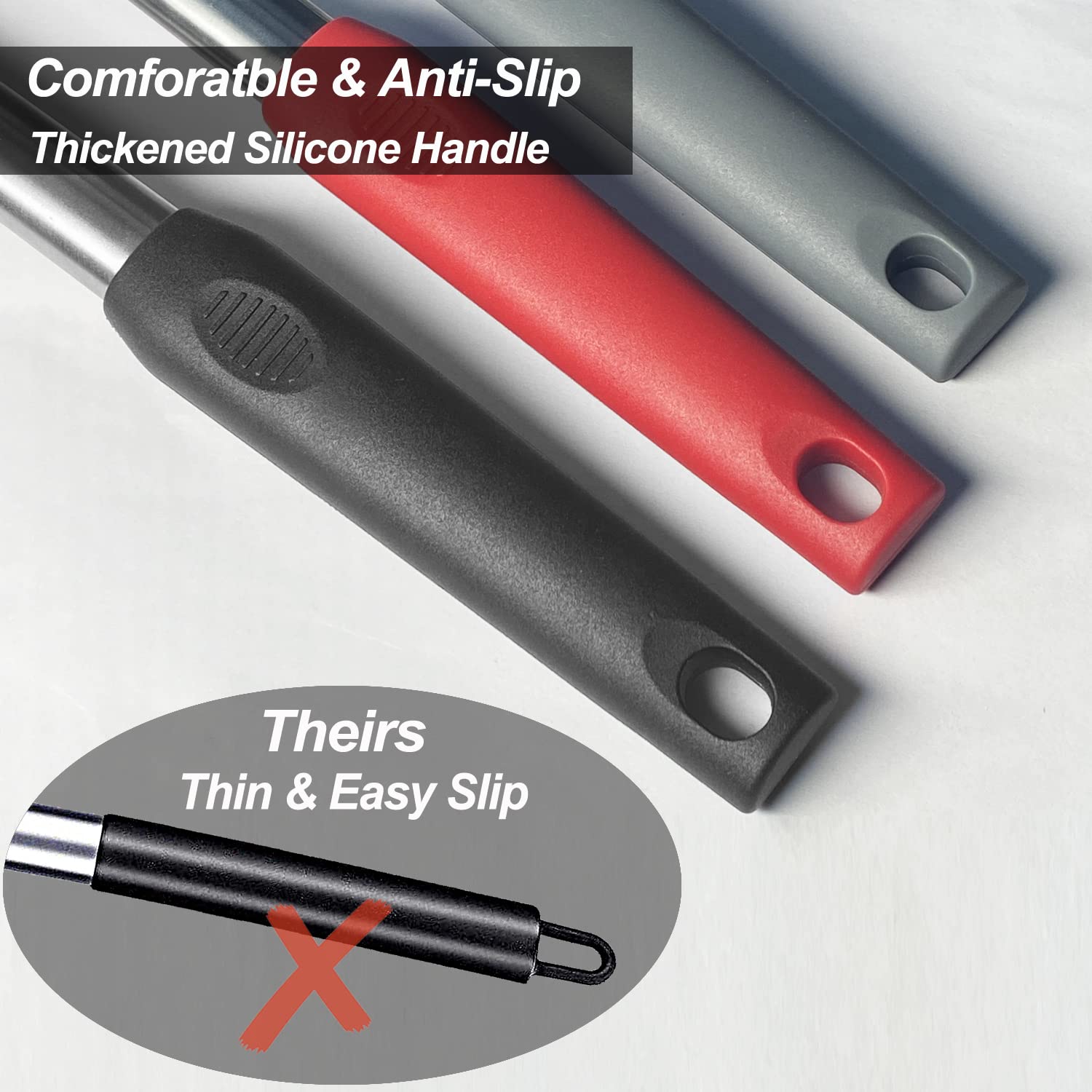 Vovoly silicone spatula hanging hole for easy storage and drying