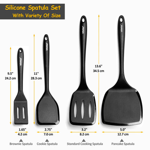 Vovoly compact spatula with slim blade for precise sautéing