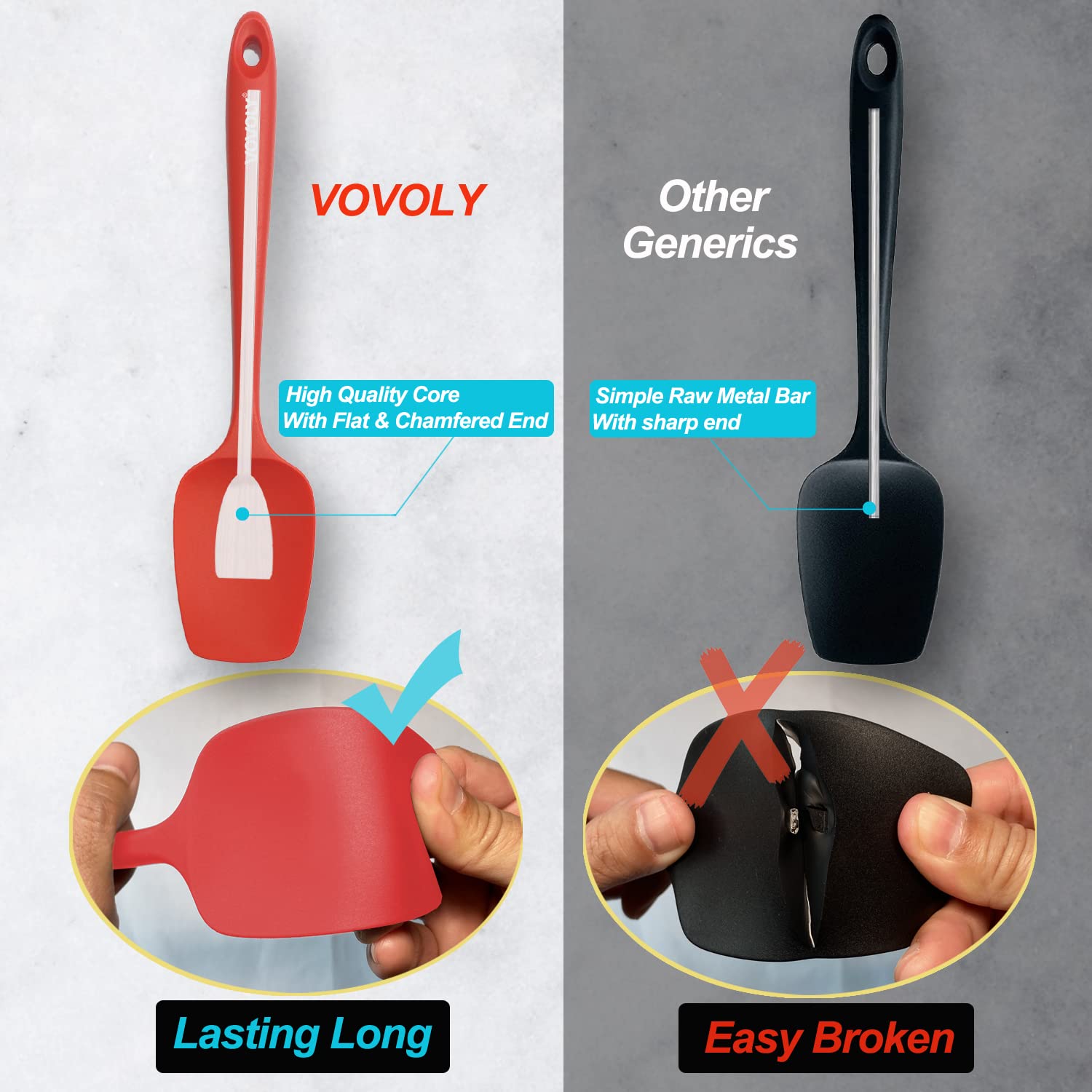 Vovoly dishwasher-safe spatulas simplify cleanup after meals