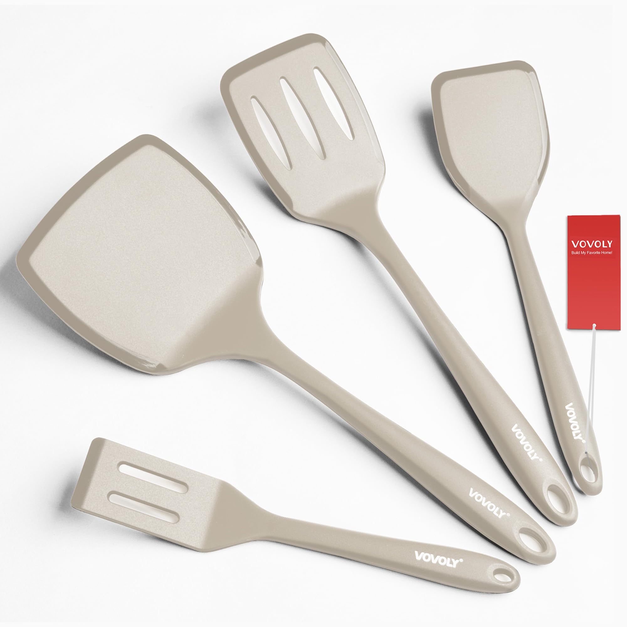 Vovoly silicone spatula set pancake turner for flipping fluffy pancakes without sticking.