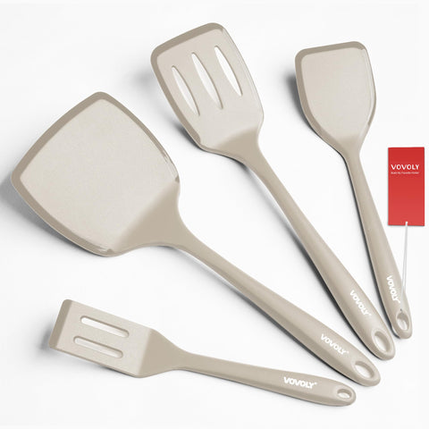 Vovoly silicone spatula set pancake turner for flipping fluffy pancakes without sticking.
