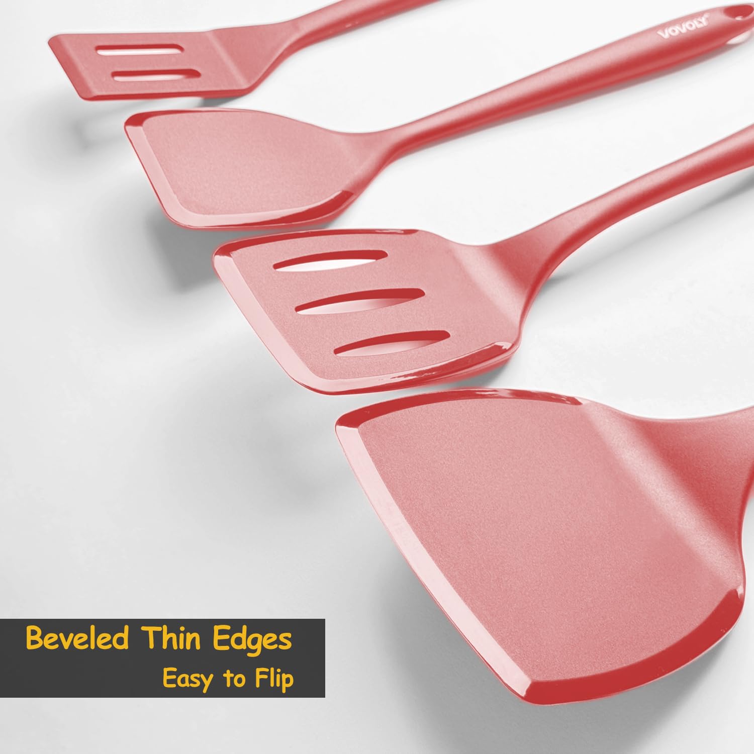 Vovoly slotted spatula drains juices while sautéing