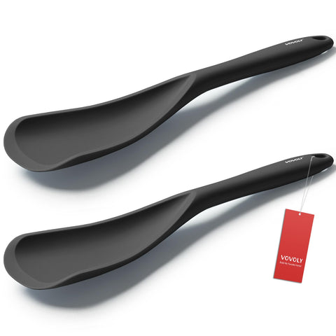 VOVOLY silicone spoon for mixing on nonstick cookware, safe and versatile.