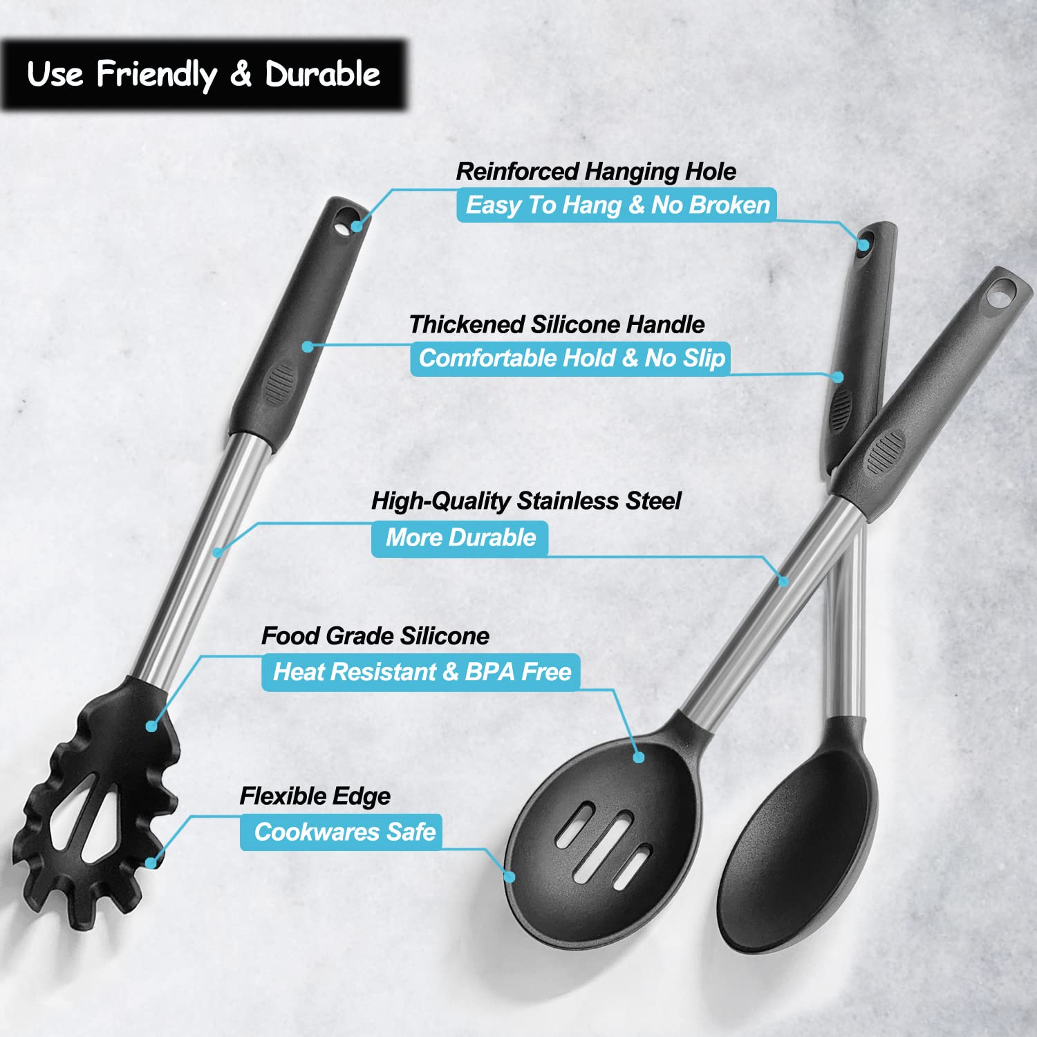 Vovoly silicone spoon dishwasher safe for quick cleanup after cooking