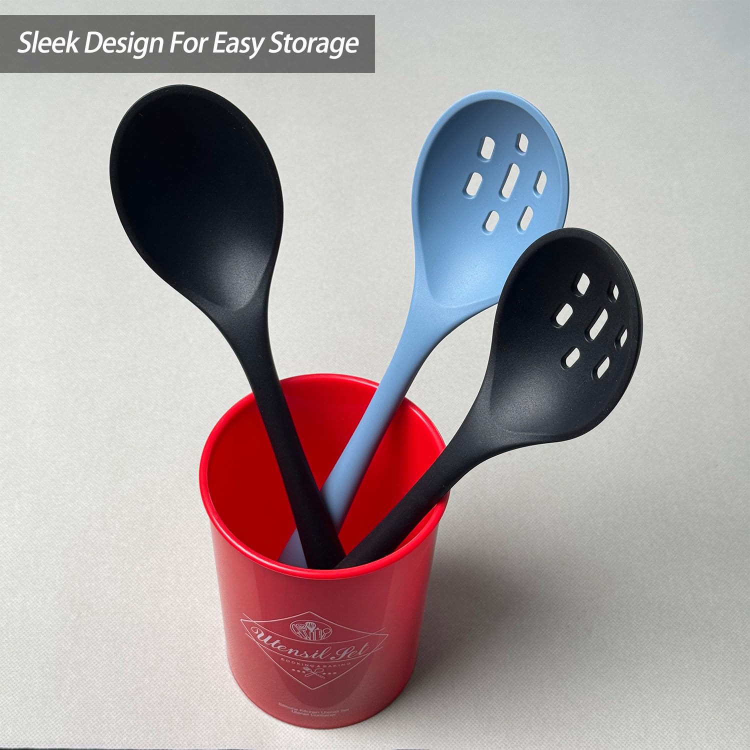 Vovoly ladle and skimmer included for versatile kitchen tasks.
