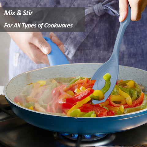 Vovoly Starry Blue seamless design prevents food buildup during cooking.