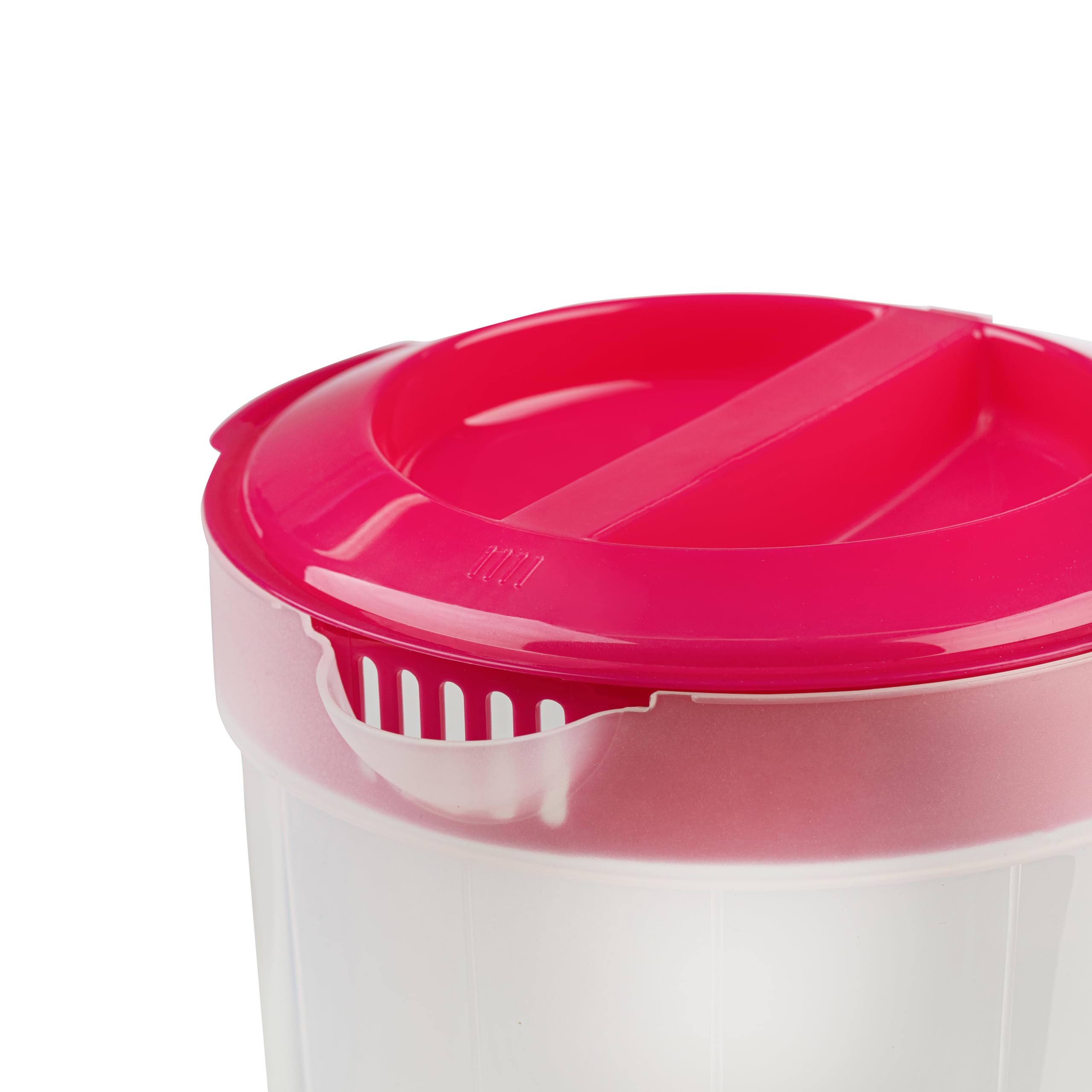 VOXRO pitchers neatly stacked to save fridge space during gatherings.