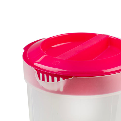 VOXRO pitchers neatly stacked to save fridge space during gatherings.