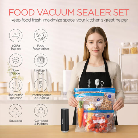 VOYOR VS210 cordless pump sealing foods quickly