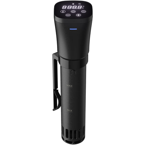 Vpcok Direct sous vide cooker on a kitchen counter for precise, hands-off cooking.