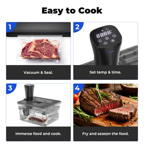 Vpcok Direct temperature display helps fine-tune cooking for each recipe.