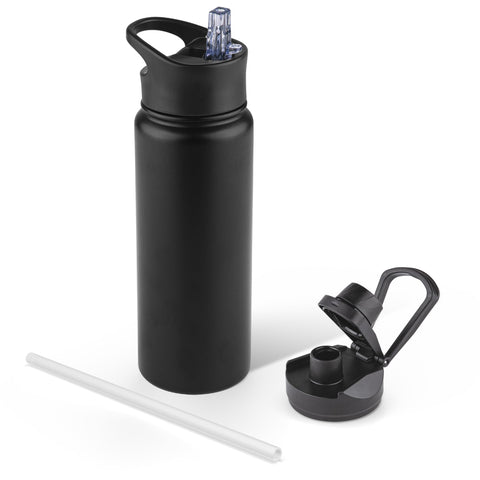 VQRRCKI 24oz insulated bottle with straw lid showing leak-proof design for workouts.