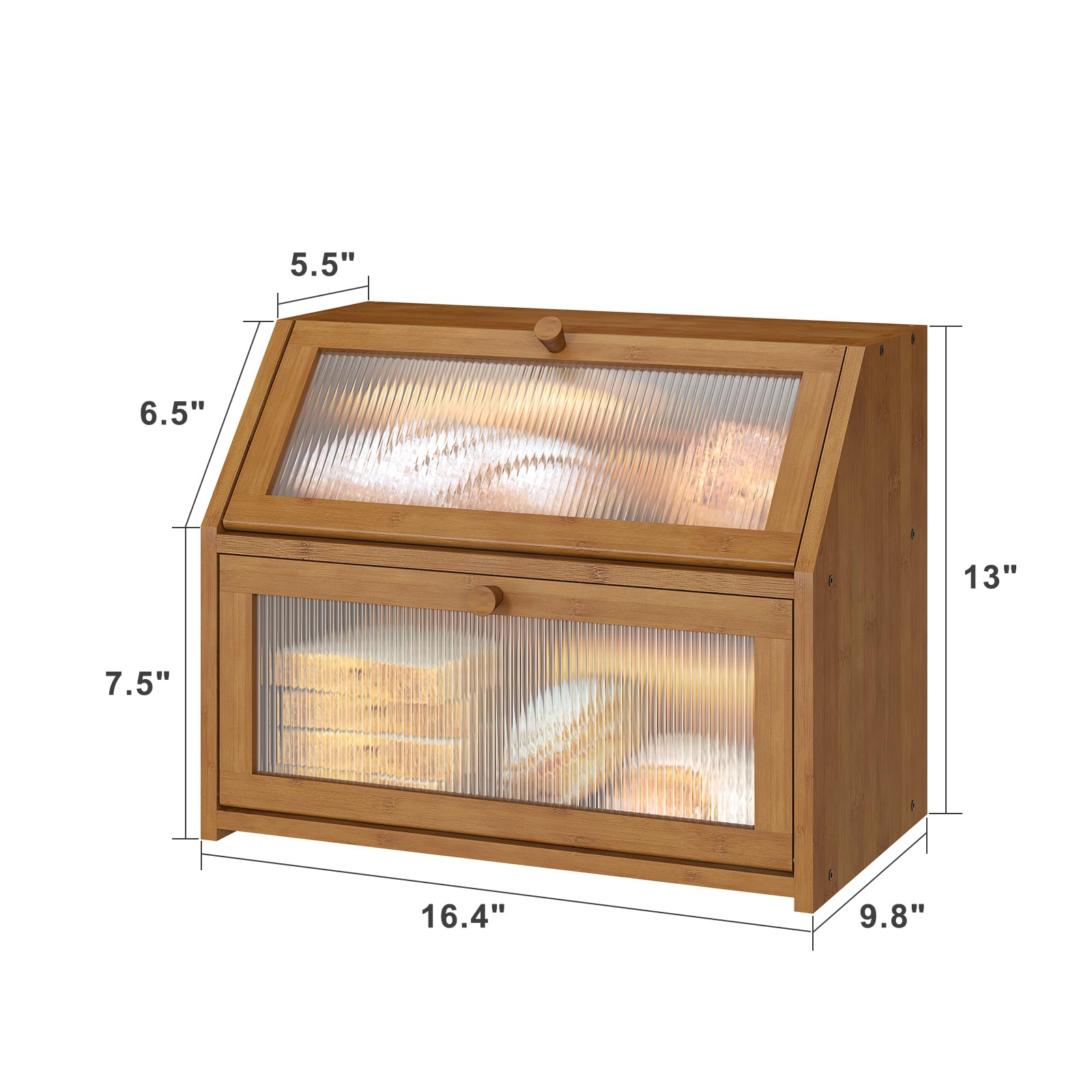 Vriccc bamboo bread box with included screwdriver for easy assembly