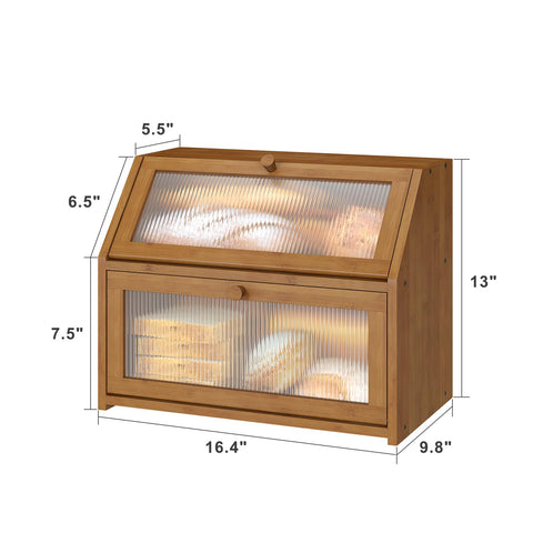 Vriccc bamboo bread box with included screwdriver for easy assembly