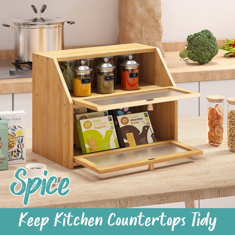Vriccc countertop display keeps bread and pastries neatly accessible