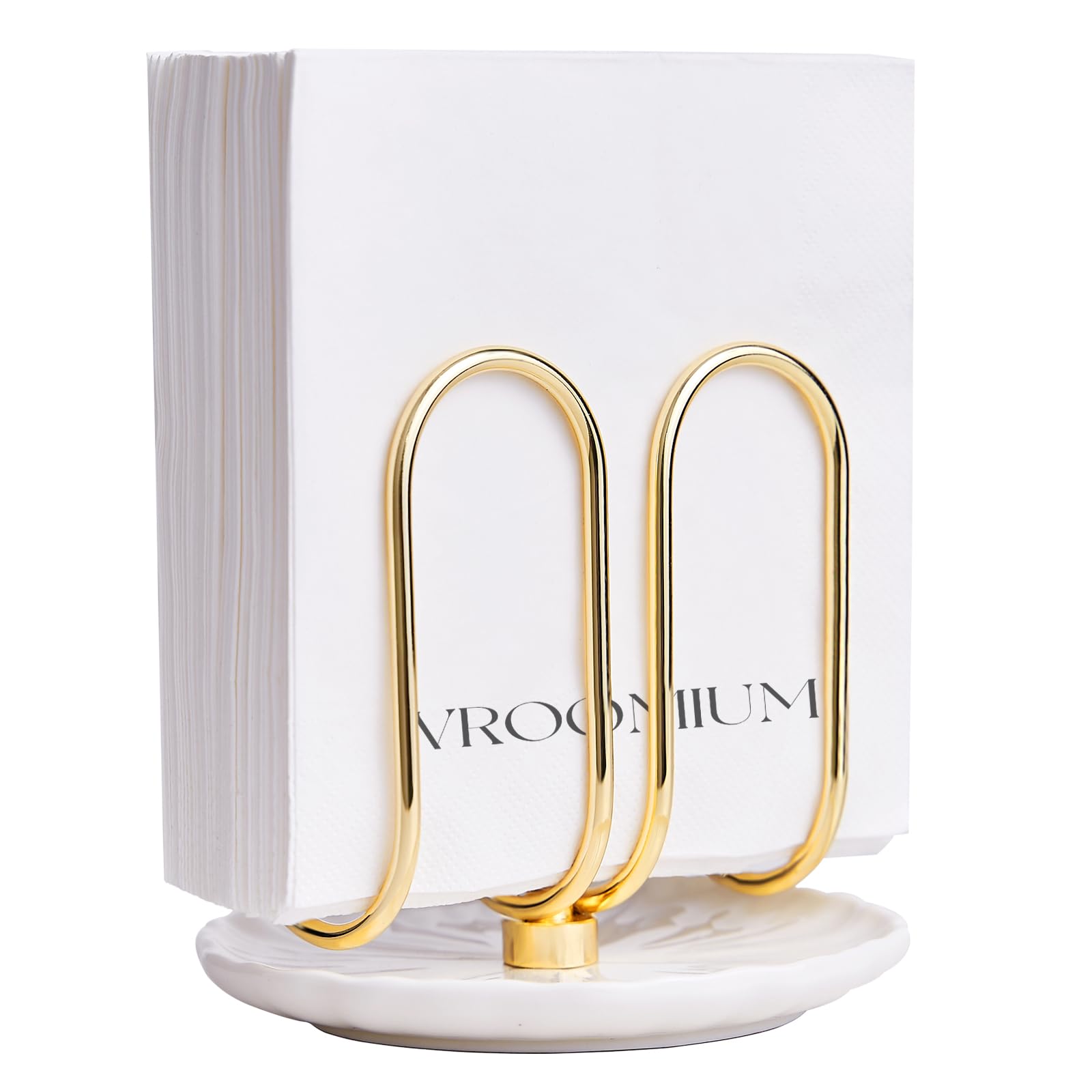 VROOMIUM napkin holder with ceramic base for stable, stylish tables.