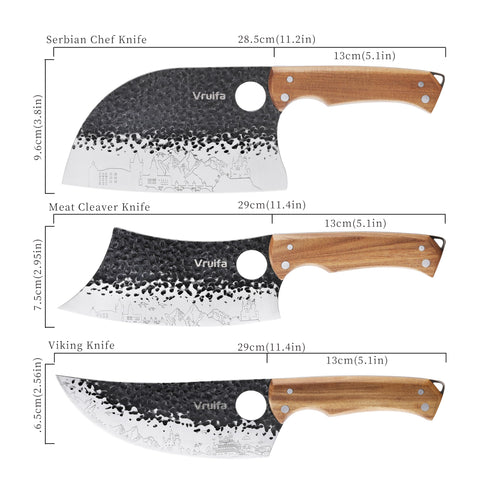 VRUIFA Butcher Cleaver 7-inch for powerful meat chopping