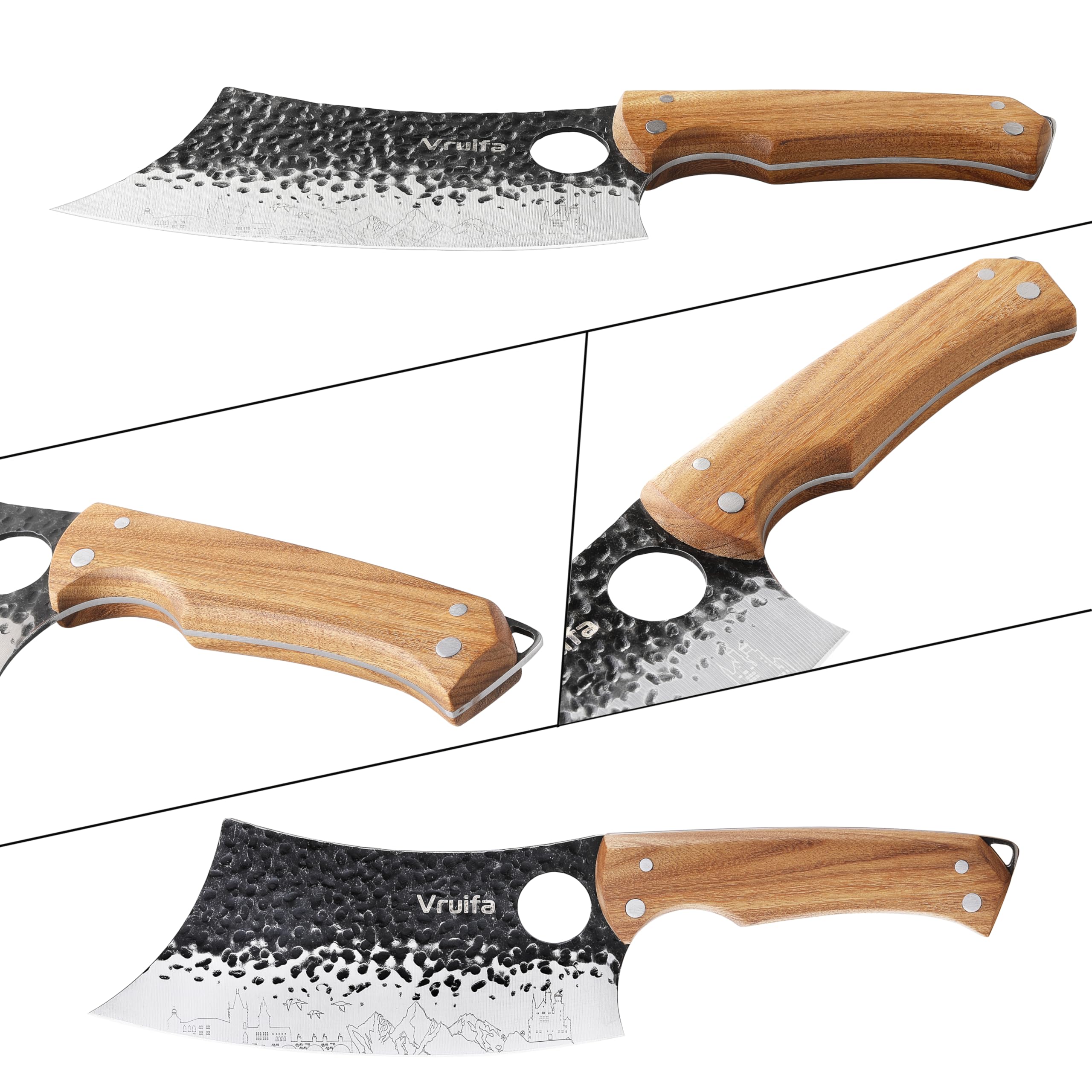 VRUIFA Cityscape blade pattern detail on the knife