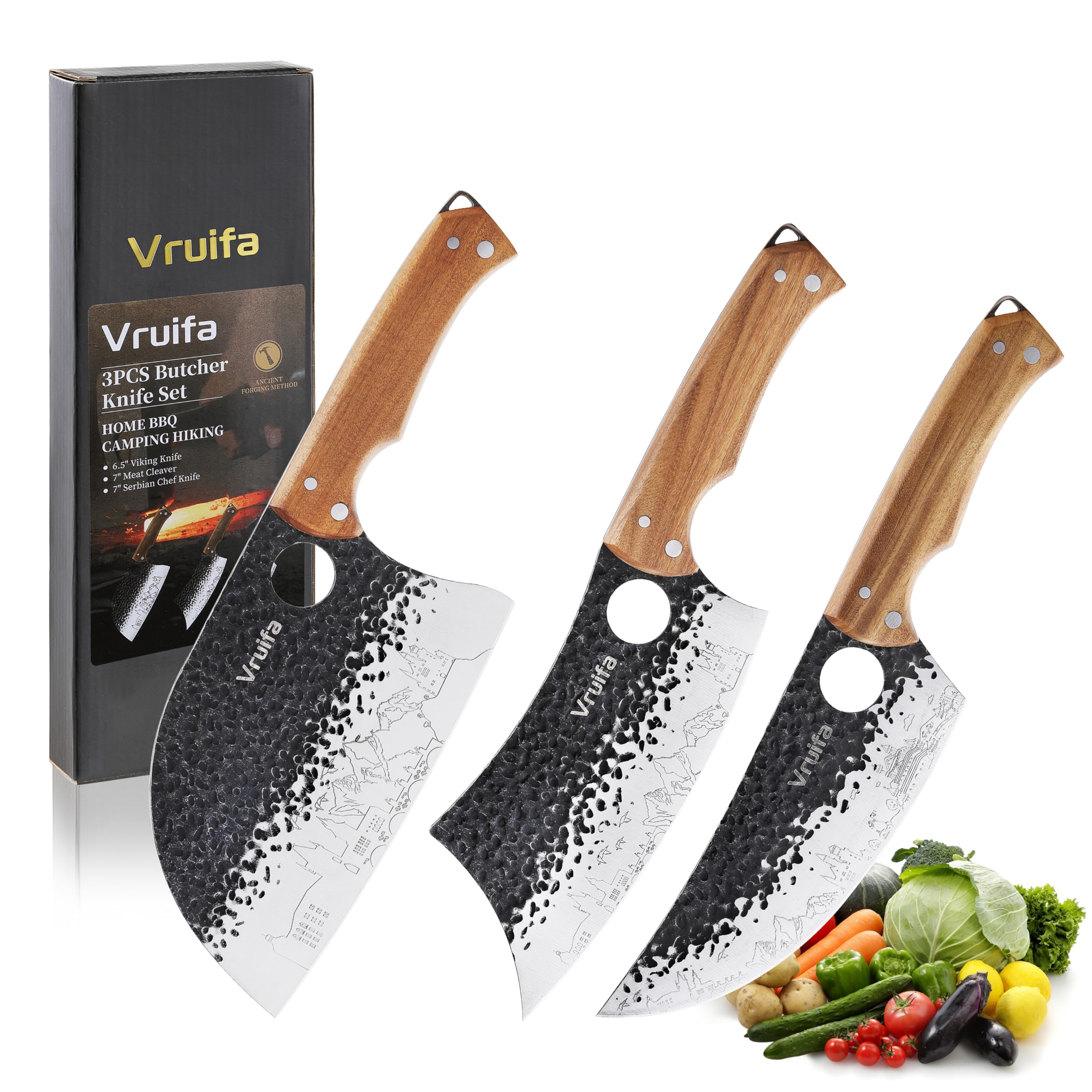 VRUIFA Serbian Chef Knife 7-inch for precise home slicing