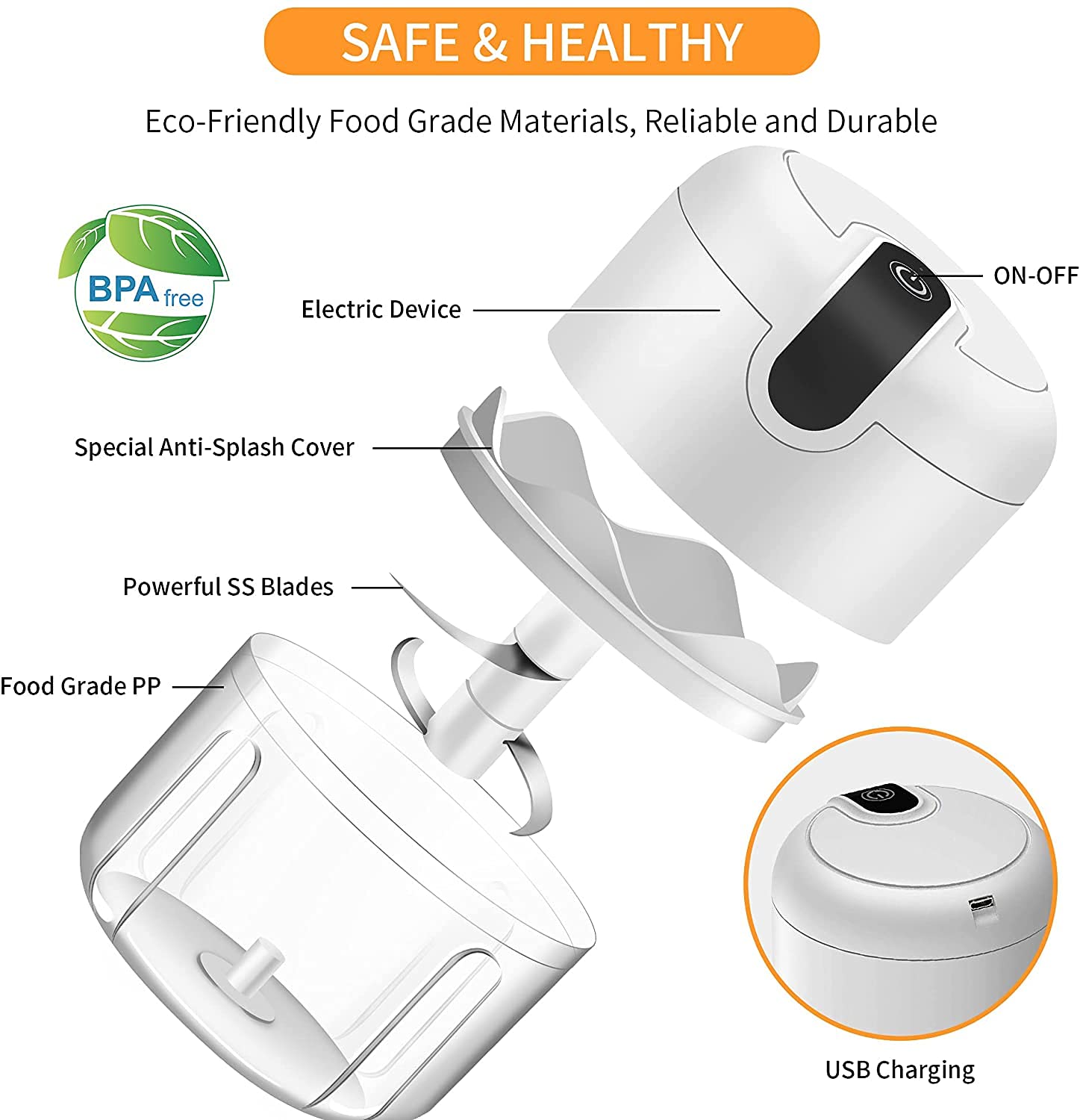 Vshinic multi-use chopper handles garlic, ginger, chili, and more