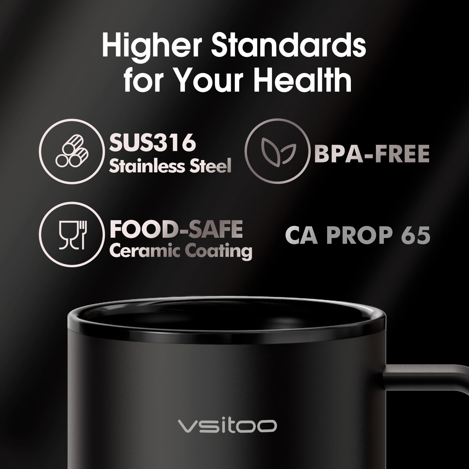 Vsitoo S3 Plus 316 stainless steel body with scratch-resistant finish.