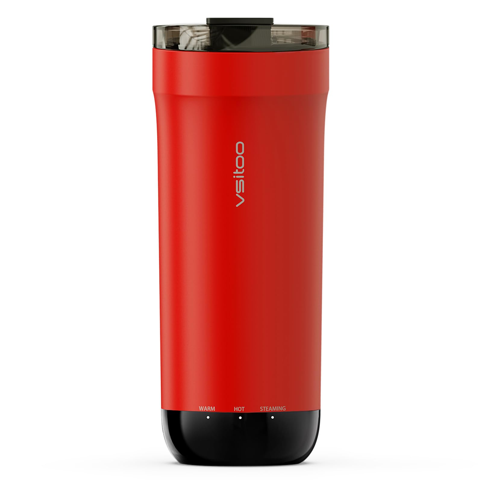 VSITOO S5 heated travel mug front view keeps beverages hot on the go.