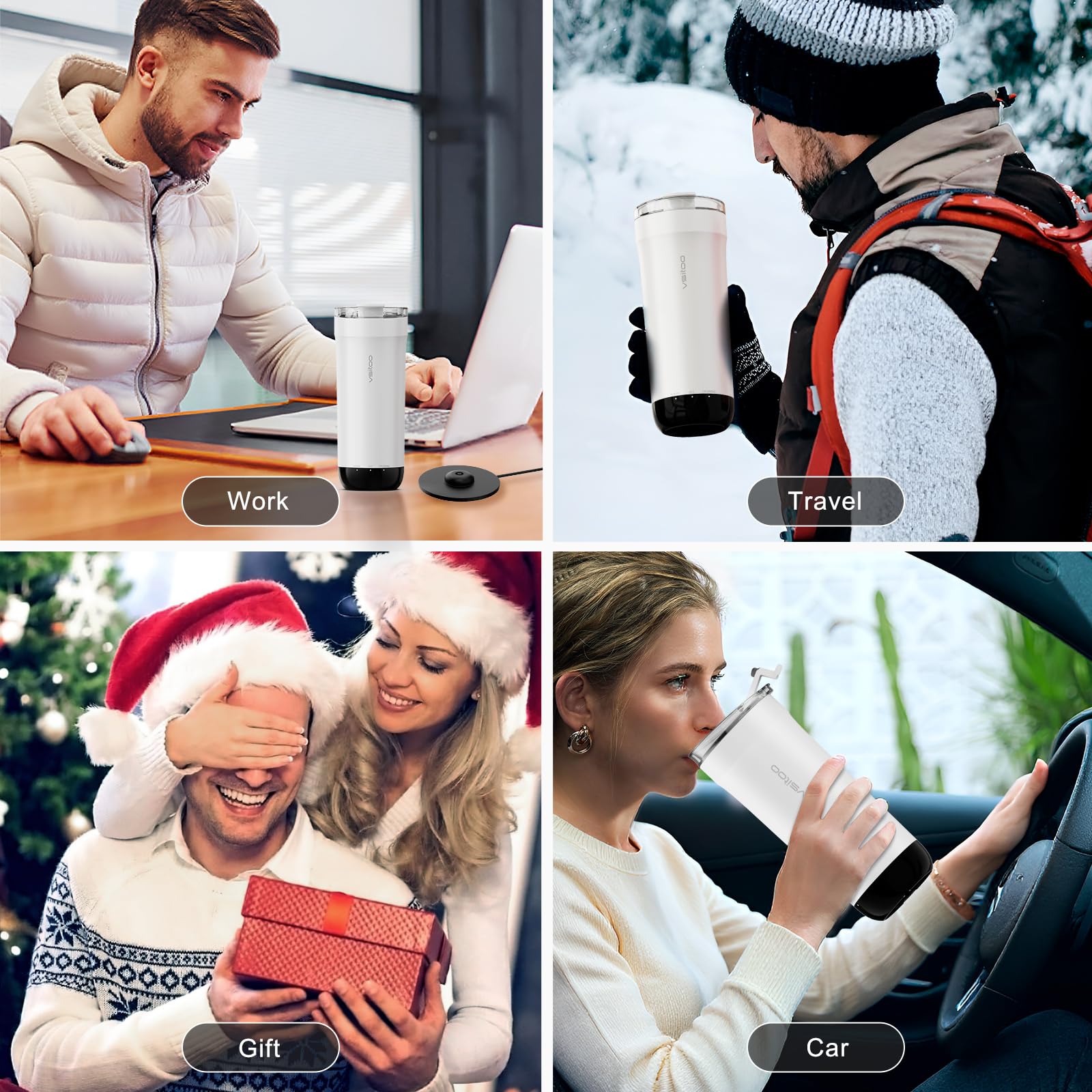 VSITOO S5 in use outdoors maintains warmth during activities.