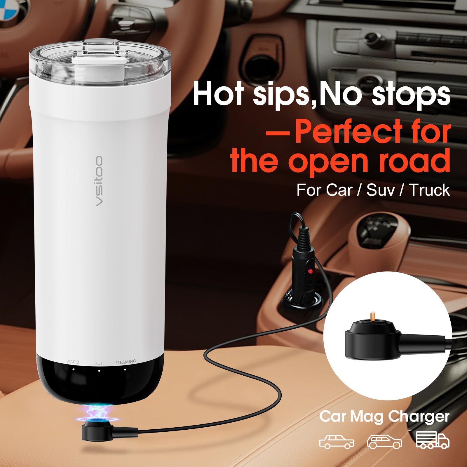 VSITOO S5 temperature control maintains 120–150°F for comfortable sipping.