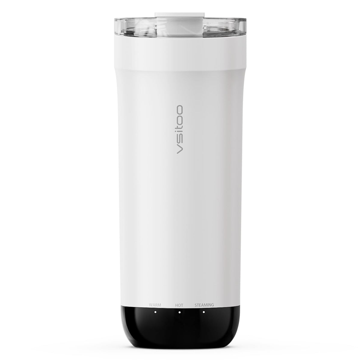 VSITOO S5 mug top view in white, ideal for hot beverages on the go.