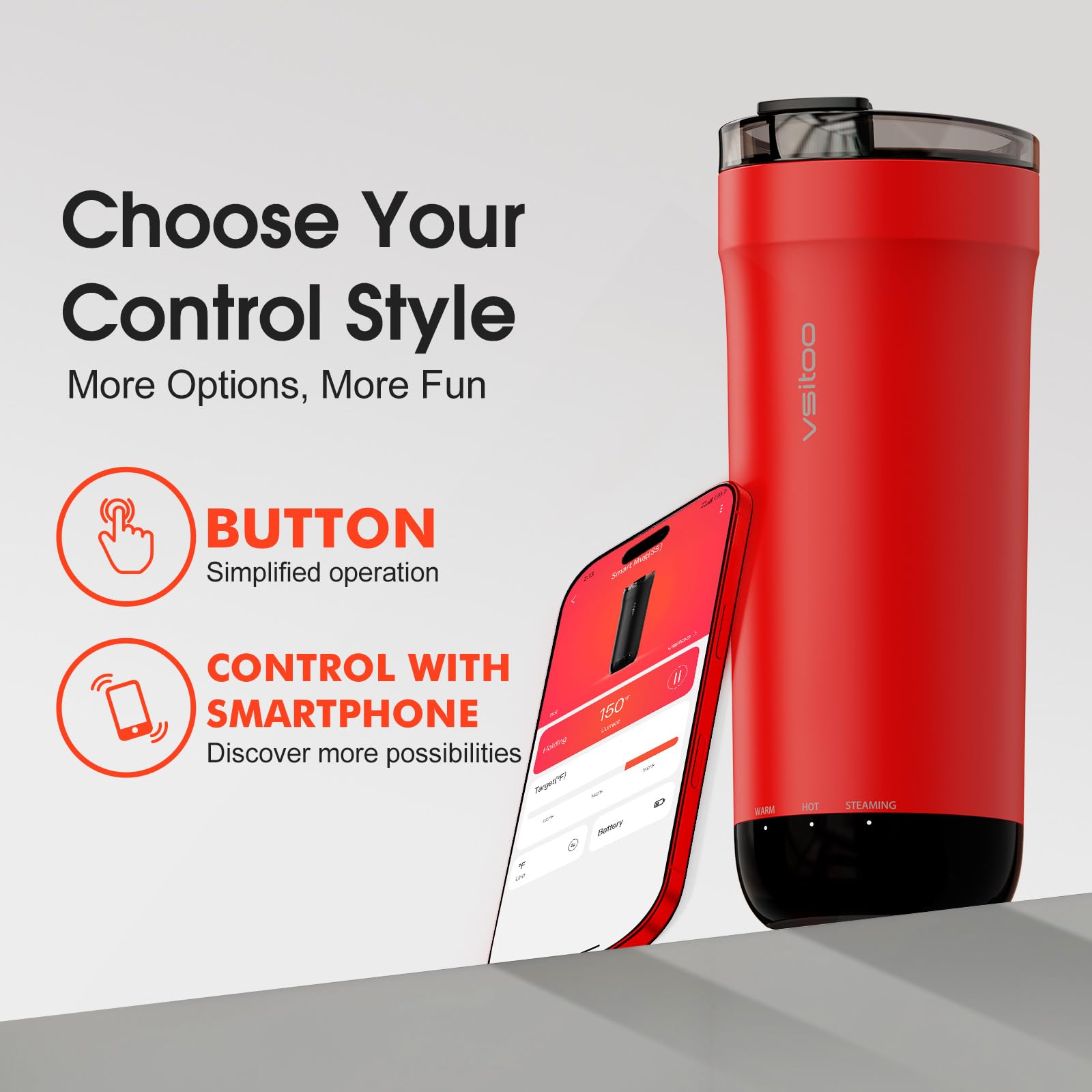 VSITOO S5 stainless steel body combines durability with polished aesthetics.