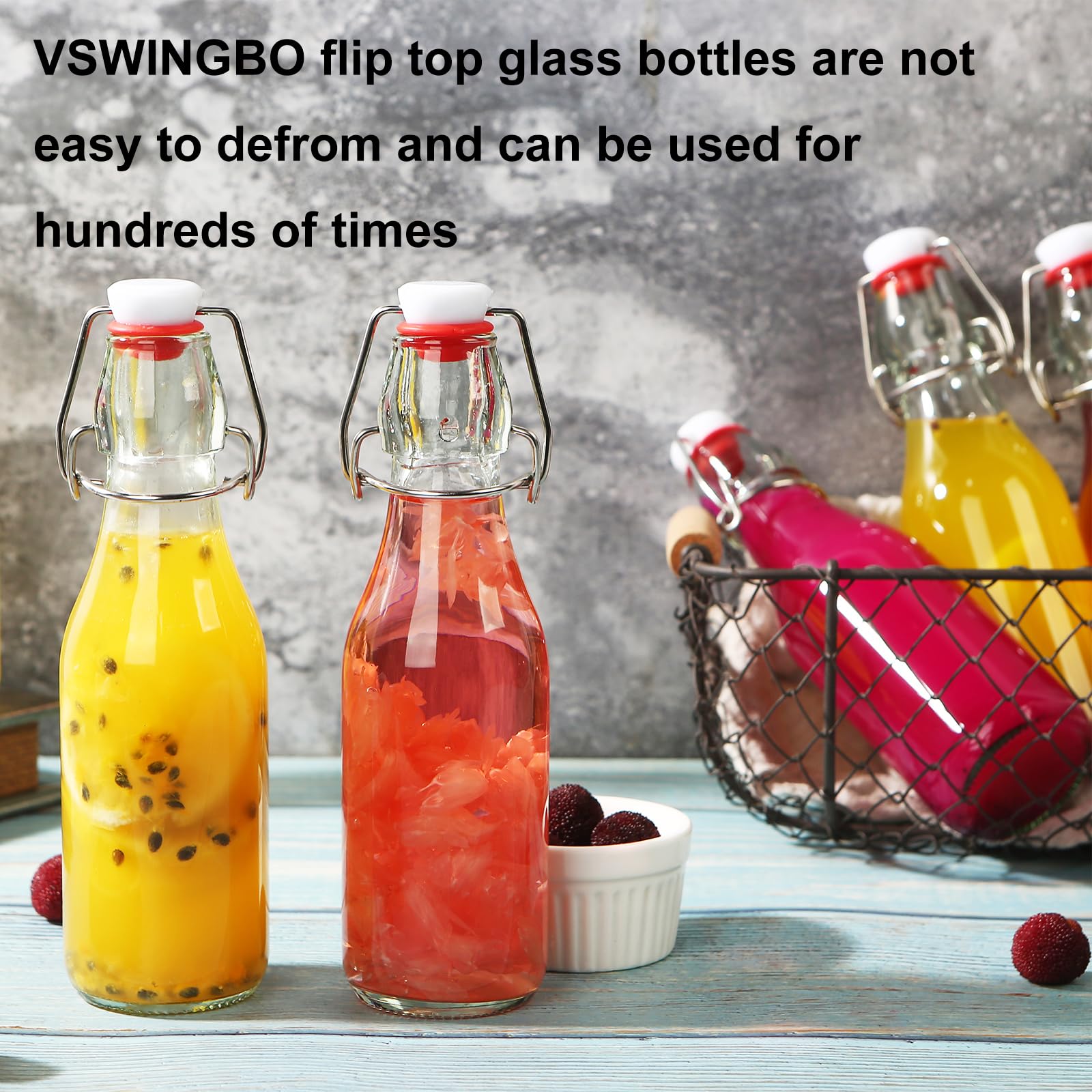 Secure packaging of VSWINGBO bottles with foam dividers and gaskets