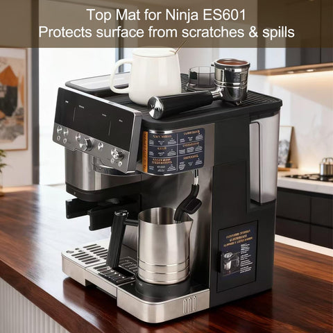 Daily-use coffee bar shows a stable, clean top surface.