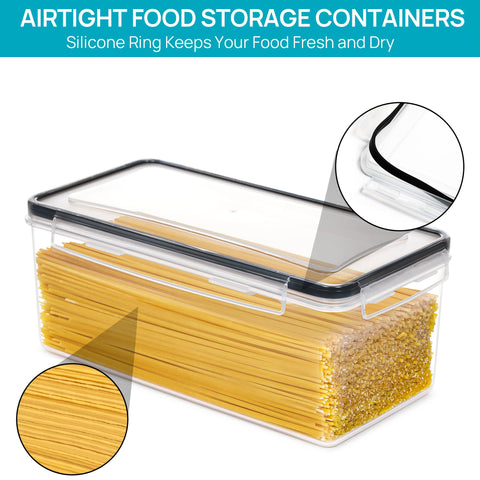 Vtopmart 3.2L containers ideal for pasta and large dry goods.