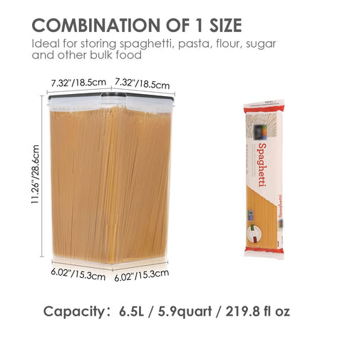 Vtopmart airtight lid with silicone gasket preserves freshness for dry goods
