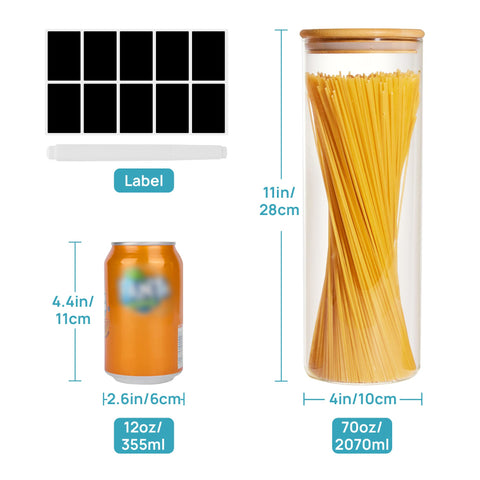 Vtopmart bamboo lid with silicone seal prevents moisture and preserves freshness.