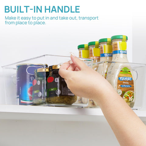 Vtopmart bin with handles offers easy carrying and access.
