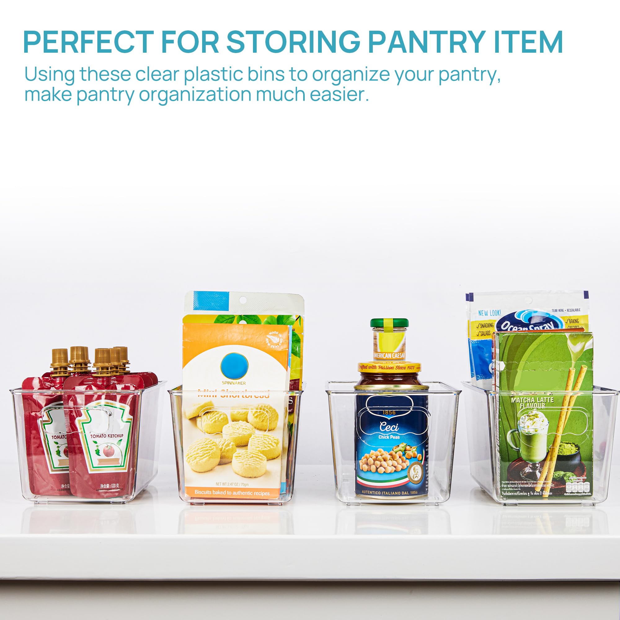Vtopmart inside-cabinet-bin fits narrow shelves for neat storage.
