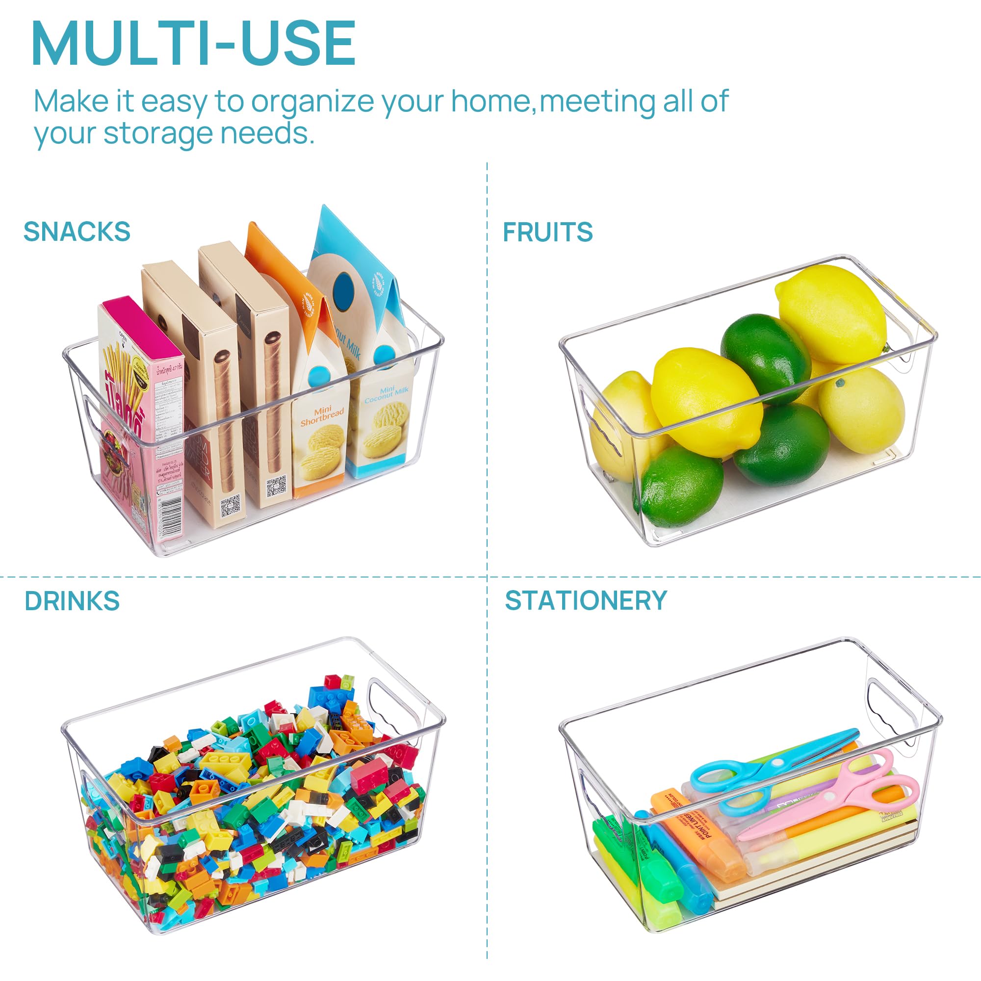 Vtopmart bin on shelf demo with simple cleaning and easy access.
