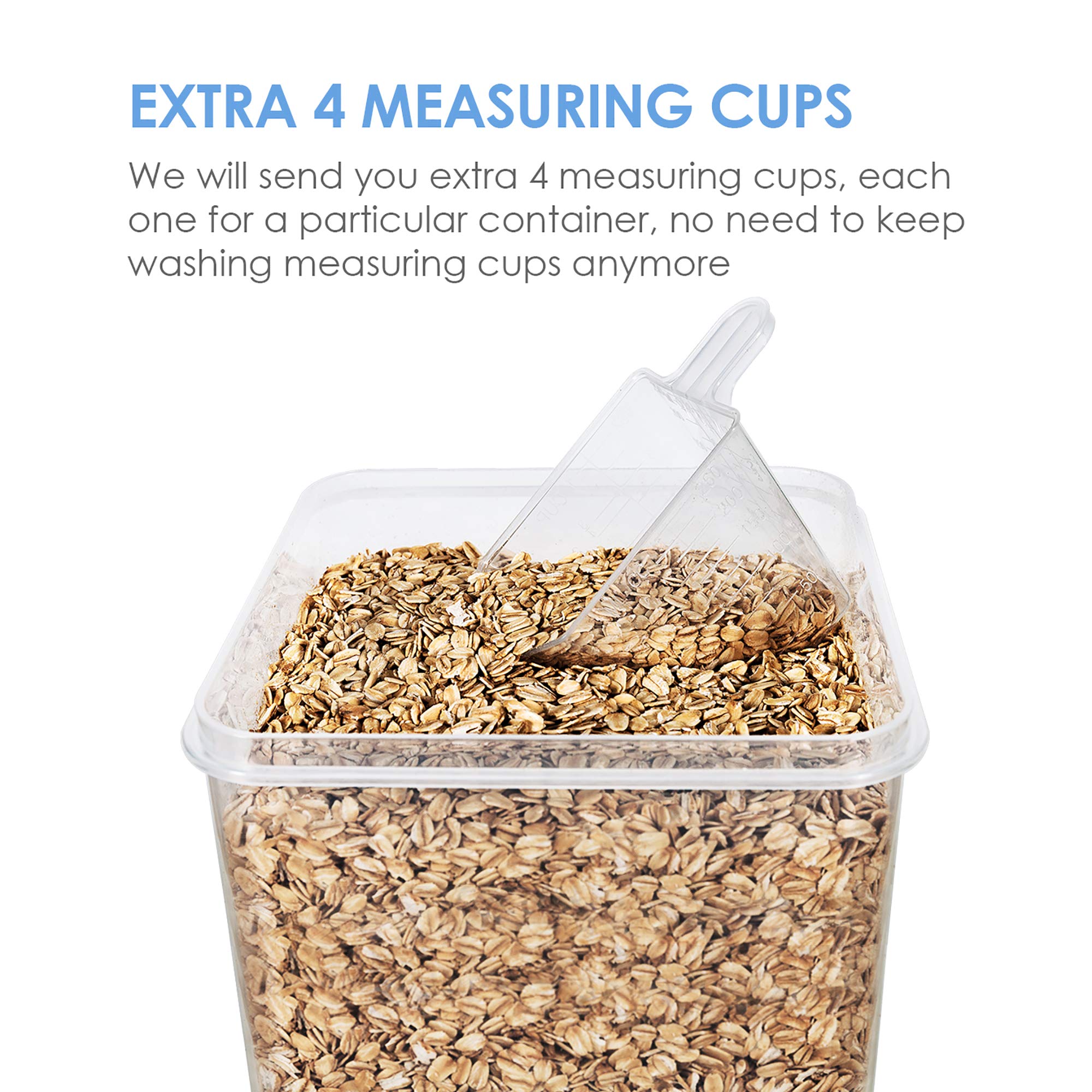 Vtopmart blue gasket lid provides a tight seal to preserve freshness.