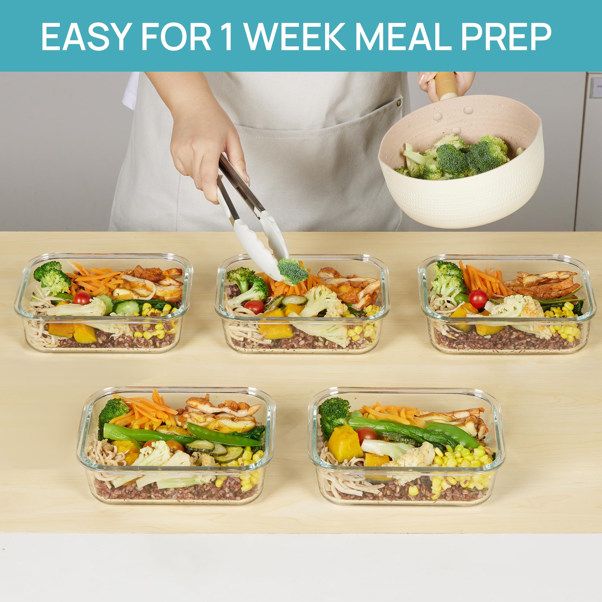 Vtopmart borosilicate glass safely handles -20°C to 400°C for freezer-to-oven versatility.