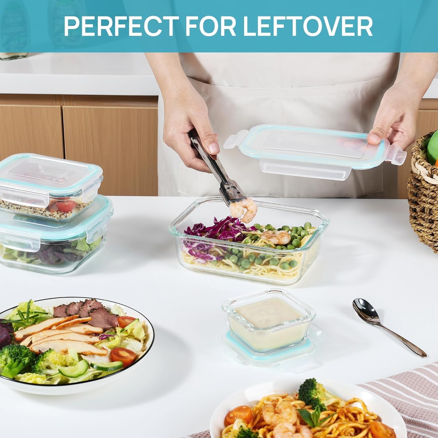Vtopmart borosilicate glass is oven-safe for reheating meals.