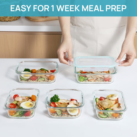 Vtopmart BPA-free clear glass makes contents easy to see