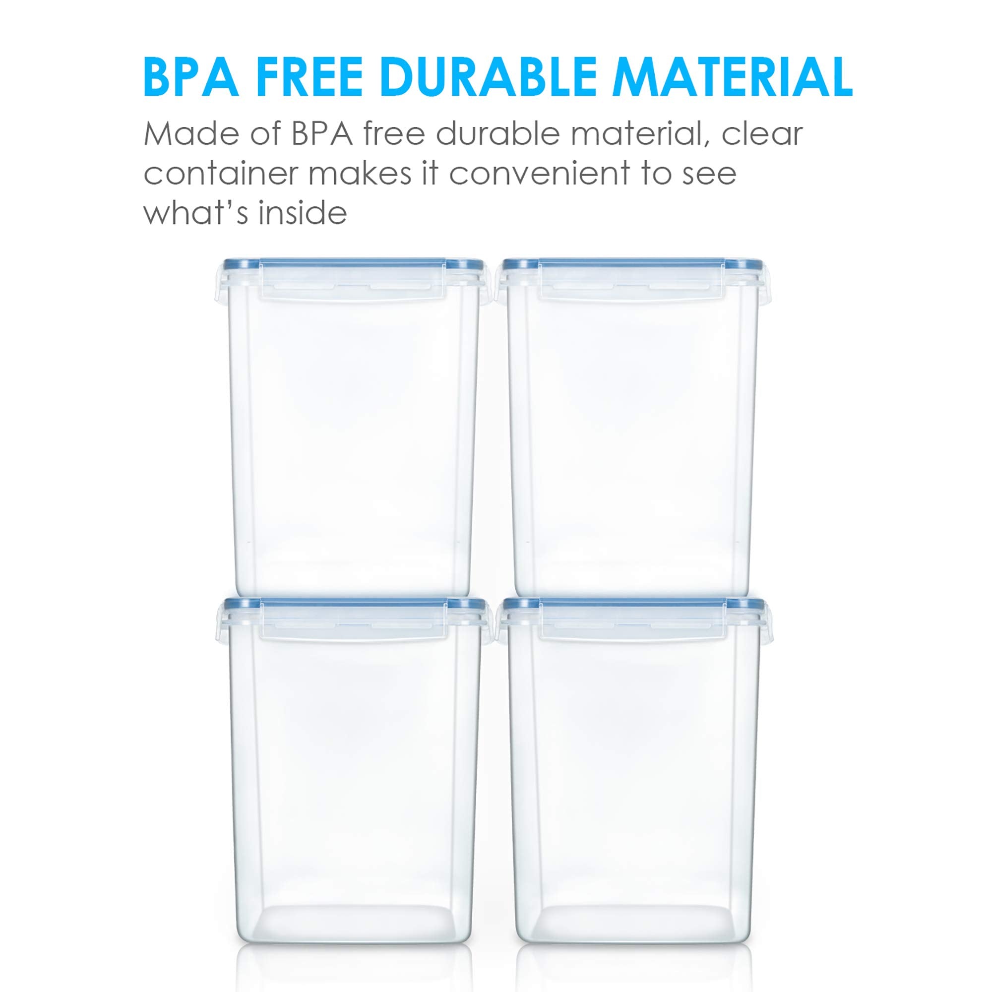 Vtopmart BPA-free clear plastic shows contents at a glance