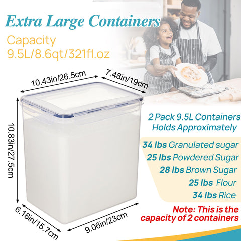Vtopmart BPA-free durable plastic storage container for bulk pantry staples.