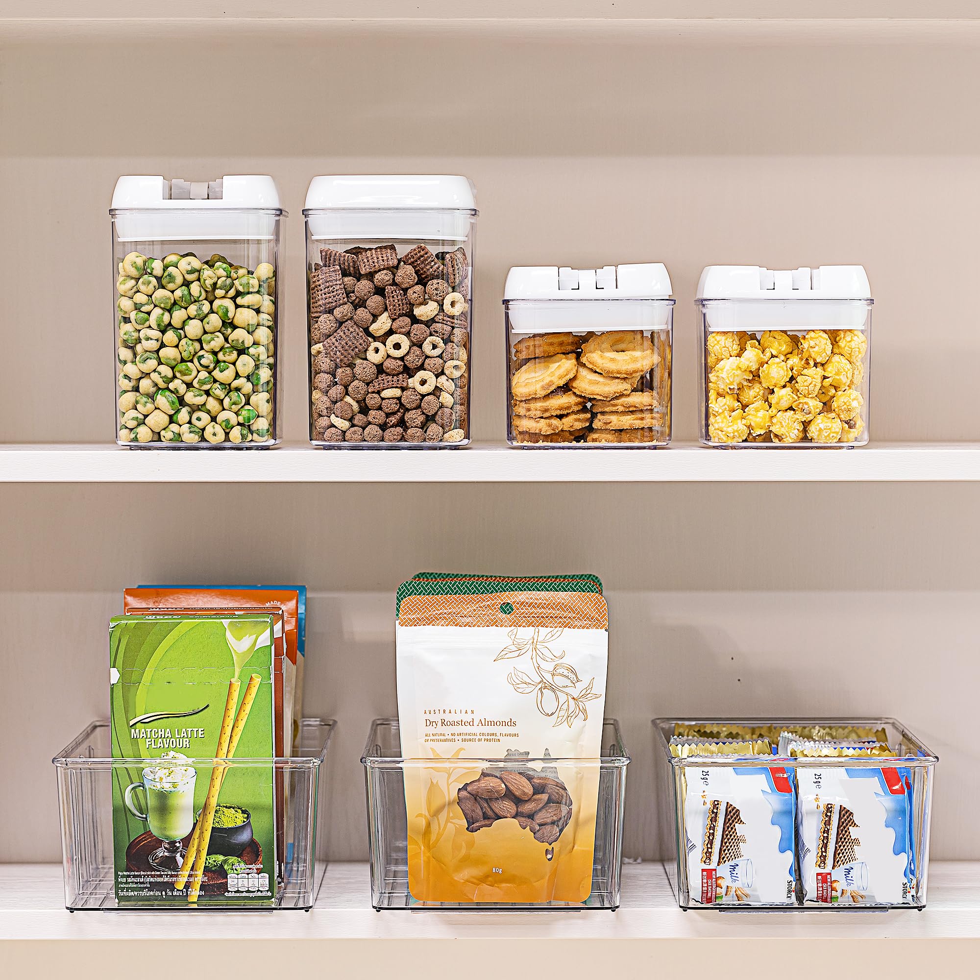 Vtopmart BPA-free durable polyethylene bins offer lightweight, sturdy organization