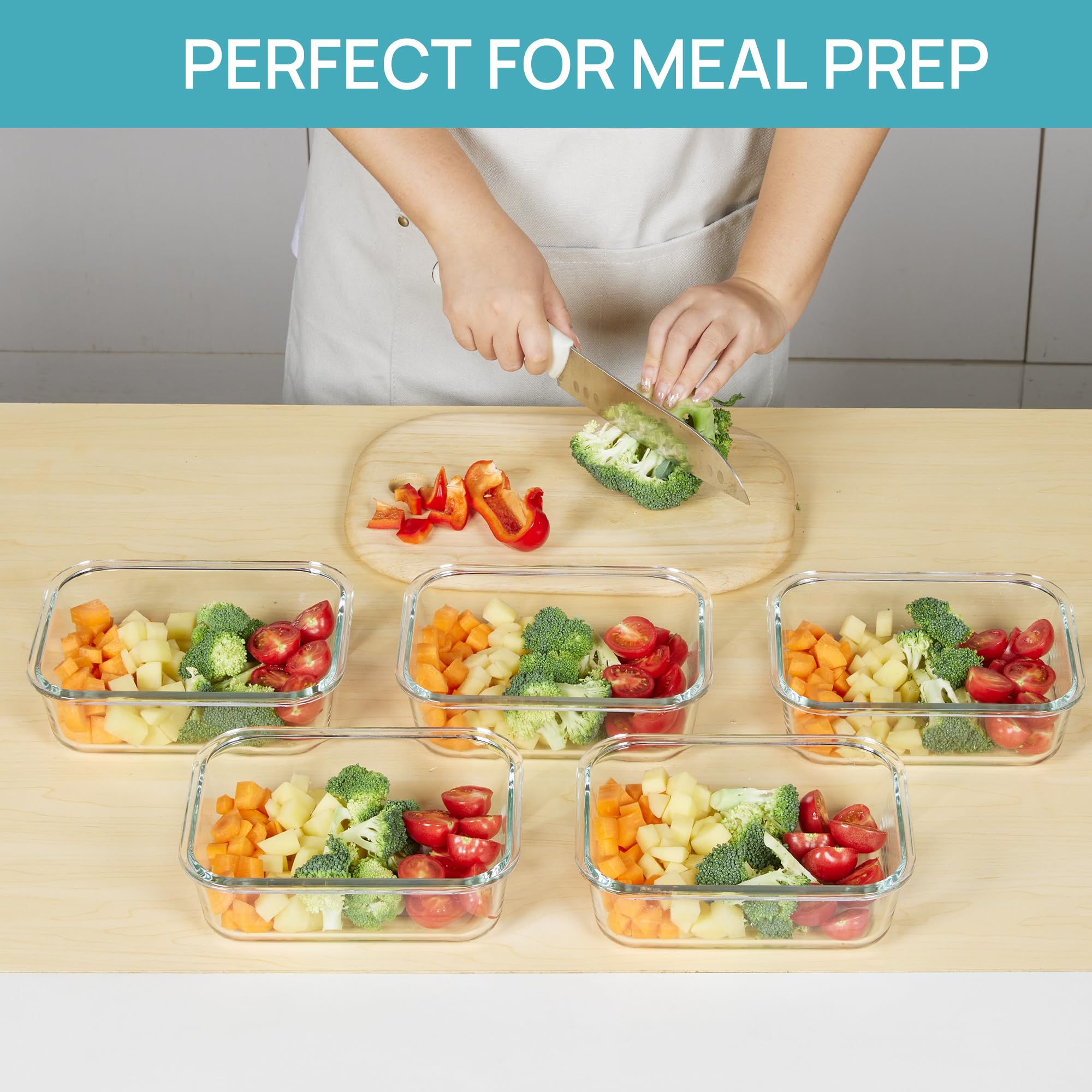 Vtopmart glass is BPA-free, lead-free, and acid-resistant for varied dishes.