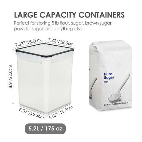Vtopmart BPA-free plastic offers clear visibility of contents.