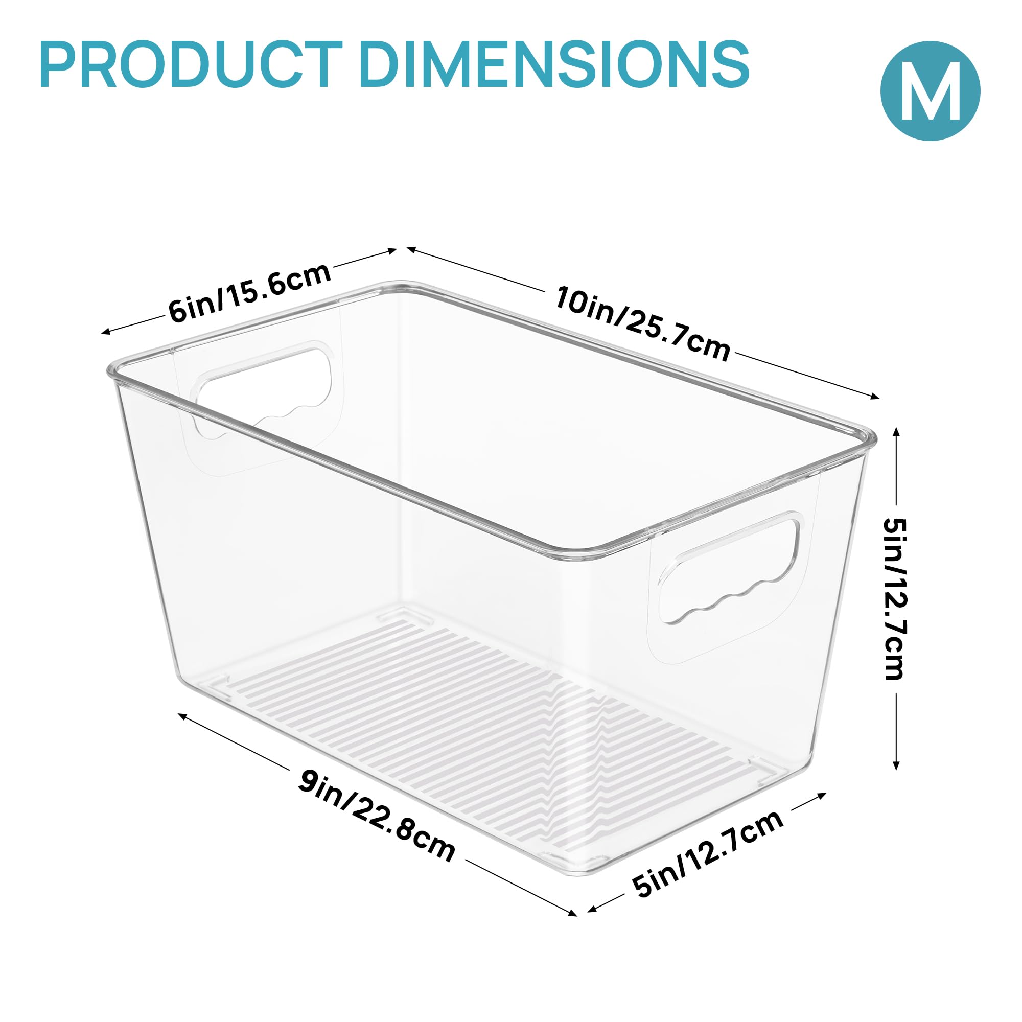 Vtopmart clear pantry bin for organized dry goods