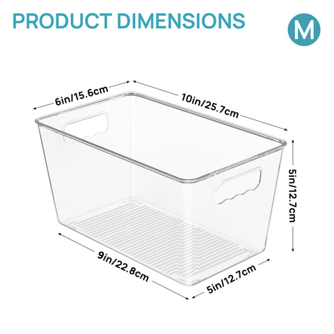 Vtopmart clear pantry bin for organized dry goods